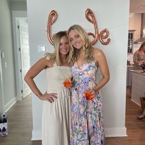 Blythe Floral Plisse Midi Dress